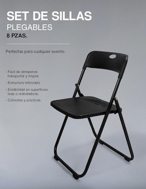 Juego de sillas plegables 8 piezas Idea Nuova