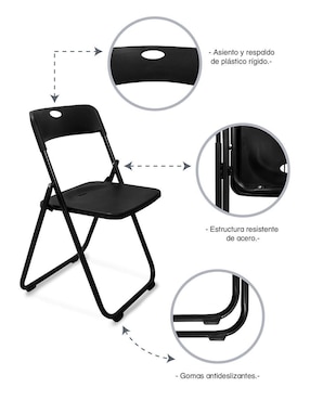 Juego de sillas plegables 8 piezas Idea Nuova