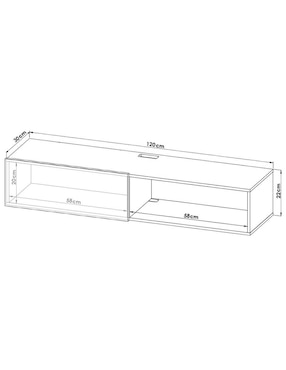 Mueble para TV flotante Hogare de melamina