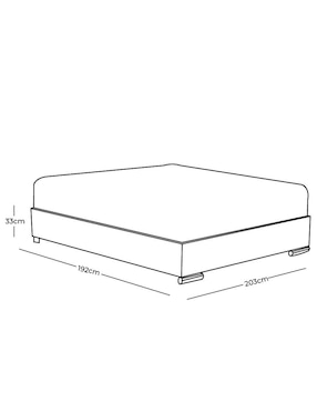 Base para cama Vielka Moblum de madera King Size