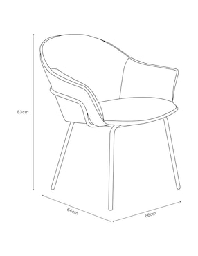 Juego de sillas 2 piezas Bonelli Easy Living