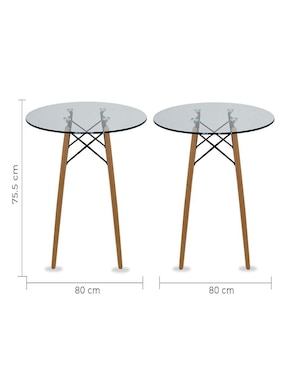 Comedor Oslo Mundo In para 4 personas de cristal templado