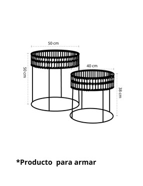 Mesa de servicio Istana Cantia de hierro