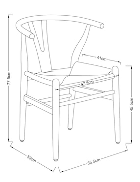 Silla Luciana Haus de madera sólida