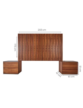 Set cabecera Amarella Sochic de chapa madera