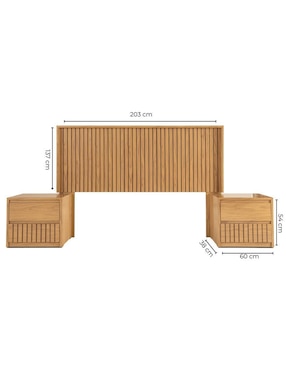 Set cabecera Qatar Sochic de MDF