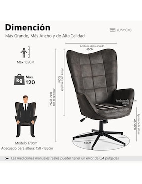 Silla escritorio Boss Gomyhome de microfibra y piel