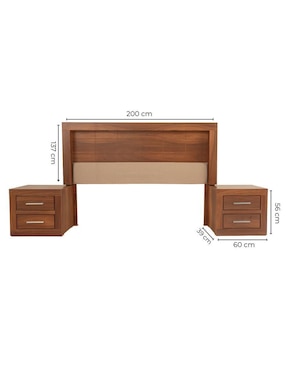 Cabecera Pamela Sochic de MDF
