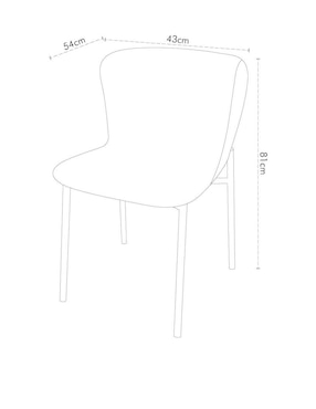 Silla Venlo Cantia de metal y tela