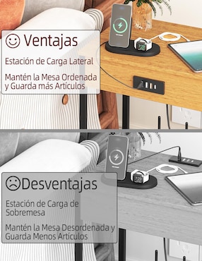 Mesa auxiliar Oakham Furniturer de madera