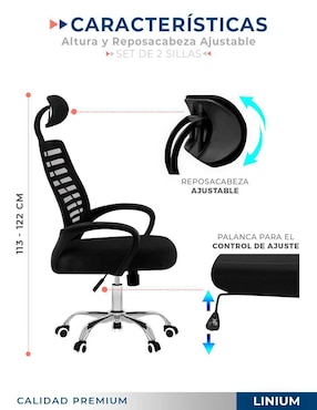 Set de sillas 2 piezas Linium de metal