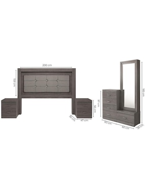 Set recámara Sochic Kira de MDF