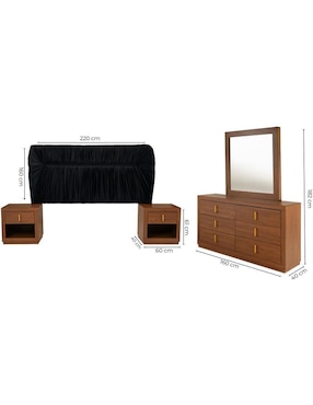 Set recámara Sochic Umea de MDF