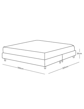 Base para cama Sander Moblum madera King Size