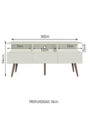 Mueble para TV Londres Madesa de MDP