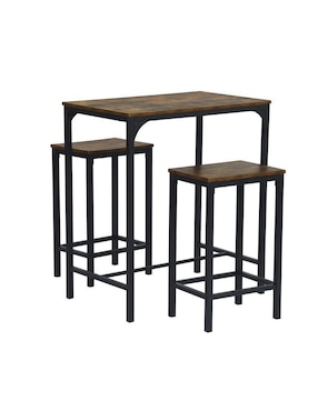 Comedor Barman Gomyhome para 2 personas de madera de nogal