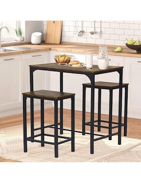 Comedor Barman Gomyhome para 2 personas de madera de nogal
