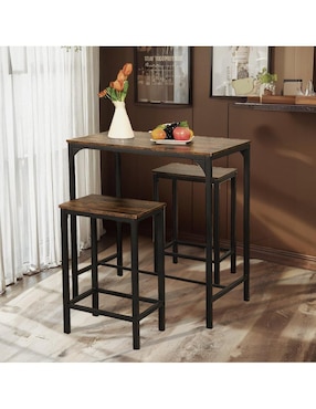 Comedor Barman Gomyhome para 2 personas de madera de nogal