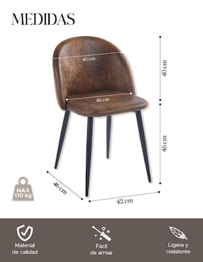 Juego de sillas 2 piezas Elly de madera adulto