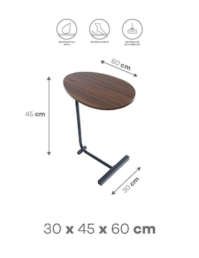 Mesa lateral Aumes Ideen de metal y madera