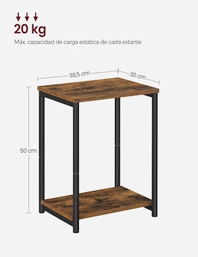 Set mesa de centro bampu Vasagle de acero