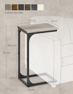 Mesa de manualidades Byram Vasagle de metal y madera