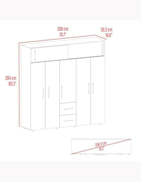 Armario Excelsior Bigaf Closet armable Bigaf de melamina