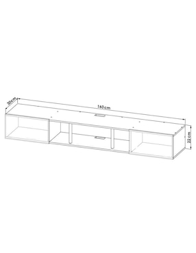 Mueble flotante para TV Hogare de melamina