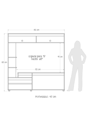 Mueble de TV Maderkit de aglomerado
