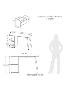 Escritorio estudio Maderkit de aglomerado