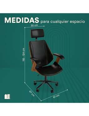 Silla de escritorio Mubson de madera
