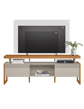 Mueble de tv armable Esmeralda Bossa Muebles de MDF y chapa