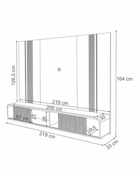Mueble de tv armable Empire Bossa Muebles de MDF
