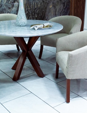 Mesa de comedor Vaniglam de madera y mármol