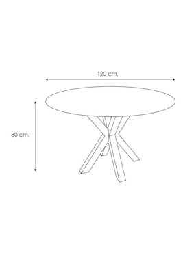 Mesa de comedor Vaniglam de madera y mármol