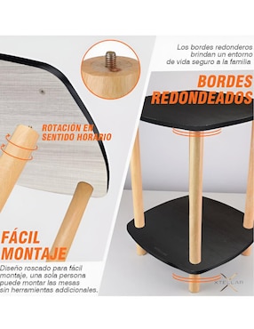 Mesa lateral armable Xtllar9 Xtellar de madera