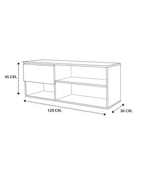 Mueble de TV armable flotante Hogare de melamina