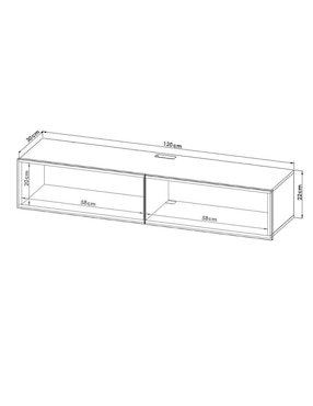 Mueble de TV armable flotante Hogare de melamina