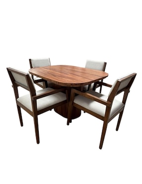 Comedor Ansoal para 4 personas de madera de parota