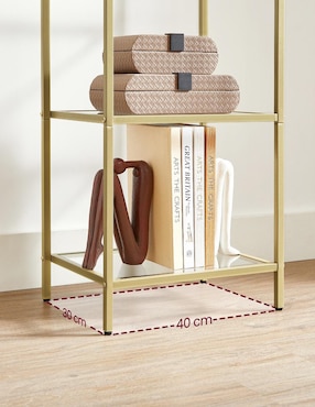 Librero Baris Songmics Home de vidrio