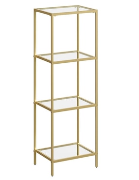 Librero armable Baris Songmics Home de vidrio