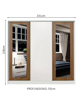 Ropero armable Madesa Royale 11639B2E1B de aglomerado