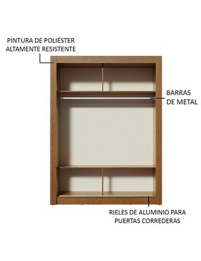 Ropero armable Madesa Denver 10945Z2E de aglomerado