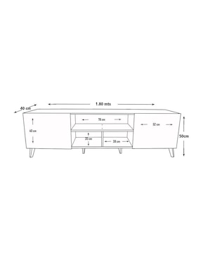 Mueble armable para tv Hogare de melamina