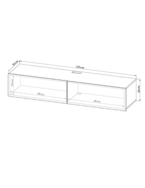 Mueble armable flotante para tv Hogare de melamina