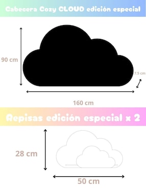 Cabecera armable Cozy Cloud Wall Furniture Paneling de tela