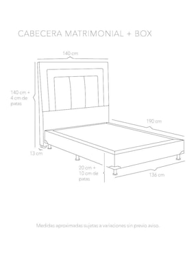 Set recámara Dicasa Bora box Monaco de madera pino