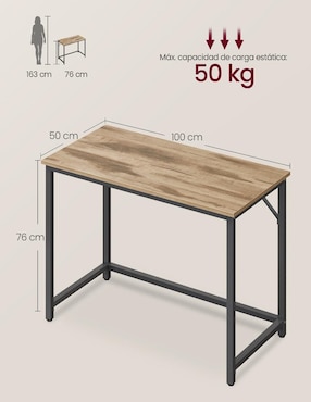 Escritorio armable Brandon Songmics Home de madera