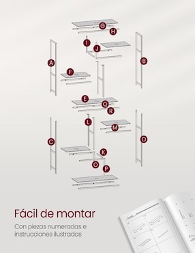 Librero armable Baris Songmics Home de acero