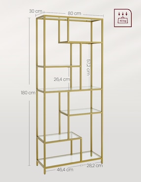 Librero armable Baris Songmics Home de acero